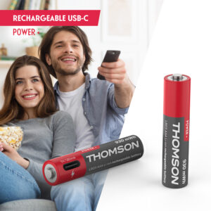 Lot de 4 Piles AAA / LR03 Li-ion 1.5V rechargeables par USB-C