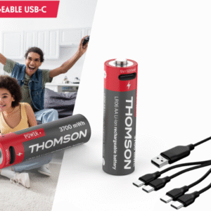 Lot de 4 Piles AA / LR06 Li-ion 1.5V rechargeables par USB-C